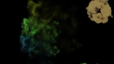 五颜六色简约爆炸烟雾高清通道特效视频的预览图